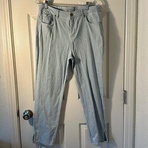 Chico’s blue and white striped pants